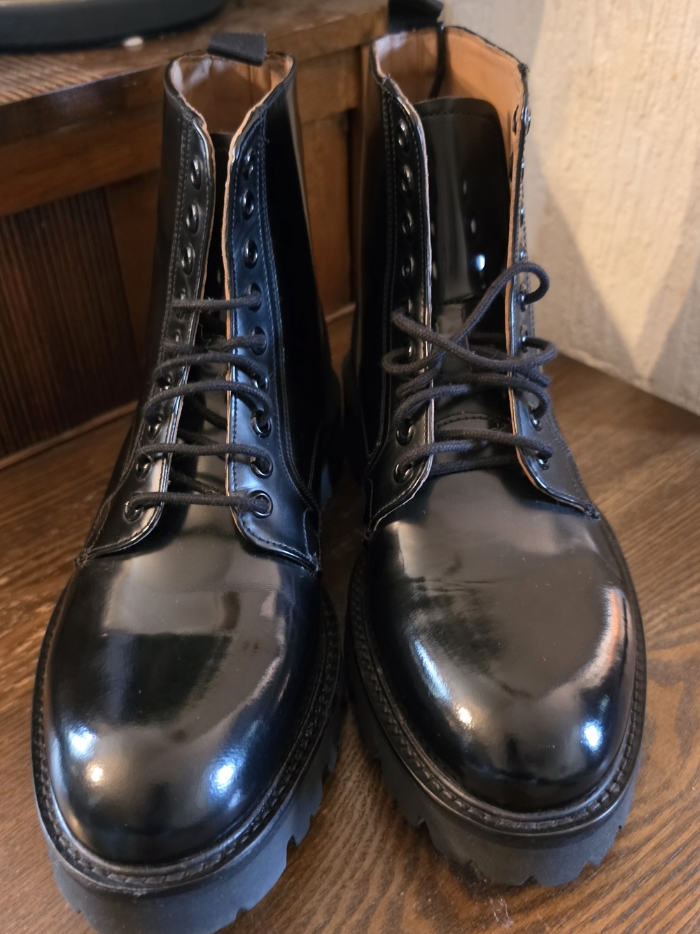 Ted Baker Mascy Black Leather Combat Boots Women’s 10 EU 41